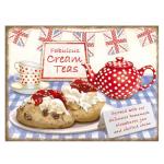 Cream Tea Sign Metal Plaque For Kitchen Home Bar Pub Man Cave Shed Garden Food Sign Home Decor Ref0013 (10X8 inches (Approx)25cmx20cm)