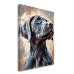 Slovakian Rough Haired Pointer Painted Illustration Canvas Art Print - Canine Elegance, Dog Lover Gift, Home Decor, Wildlife Artistry, Pet Portrait Collectible