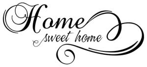 Wall Art Custom Vinyl Stickers Decals Lettering Family Quotes Phrases DIY Decorative Decoration Decor | Home Sweet Home | ref:023