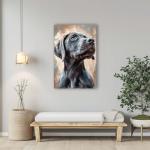 Slovakian Rough Haired Pointer Painted Illustration Canvas Art Print - Canine Elegance, Dog Lover Gift, Home Decor, Wildlife Artistry, Pet Portrait Collectible