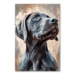 Slovakian Rough Haired Pointer Painted Illustration Canvas Art Print - Canine Elegance, Dog Lover Gift, Home Decor, Wildlife Artistry, Pet Portrait Collectible