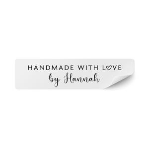 Handmade With Love Stickers For Small Business Packaging, Labels For Baked Goods, Labels For Handmade Products, Stickers For Thank You Cards - GLOSS11