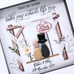 Handmade Personalised Wedding Pebble Art Picture – Unique Just Married Gifts, Personalised Wedding Gifts for Bride and Groom, Thoughtful Mr and Mrs Present, Special Keepsake for Couples Wedding Day