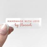 Handmade With Love Stickers For Small Business Packaging, Labels For Baked Goods, Labels For Handmade Products, Stickers For Thank You Cards - GLOSS11