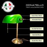 Luxury Bankers Lamp DONATELLO - Made in Italy in Solid Brass