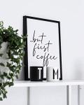 But First Coffee Print, Coffee Sign for Kitchen, Unframed