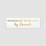 Handmade With Love Stickers For Small Business Packaging, Labels For Baked Goods, Labels For Handmade Products, Stickers For Thank You Cards - GLOSS11
