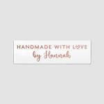 Handmade With Love Stickers For Small Business Packaging, Labels For Baked Goods, Labels For Handmade Products, Stickers For Thank You Cards - GLOSS11