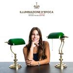 Luxury Bankers Lamp DONATELLO - Made in Italy in Solid Brass