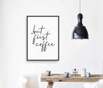 But First Coffee Print, Coffee Sign for Kitchen, Unframed