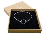 Sterling Silver Clasp bangle - Circle bangle - delicate bangle - friendship bracelet - bridesmaid gift - bride gift - made in Cornwall - Genuine Real Silver