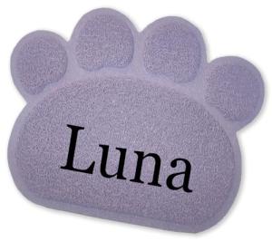 Personalised Non Slip Dog Feeding Mat, Pet Gift (Purple)