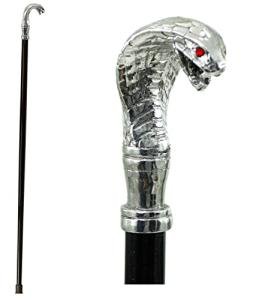 Elegant cobra snake head walking stick for men and women | Made in Italy collectible and formal walking stick, dandy for older gentlemen | Handcrafted by CAVAGNINI