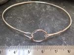 Sterling Silver Clasp bangle - Circle bangle - delicate bangle - friendship bracelet - bridesmaid gift - bride gift - made in Cornwall - Genuine Real Silver