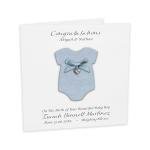 PERSONALISED New Baby Boy Card - Handmade UK