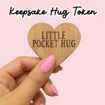 WishStrings A Wee Hug Just For You – Pocket Hug Wooden Heart Keepsake | Handmade Scottish Souvenir Letterbox Gift