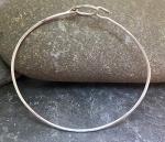 Sterling Silver Clasp bangle - Circle bangle - delicate bangle - friendship bracelet - bridesmaid gift - bride gift - made in Cornwall - Genuine Real Silver