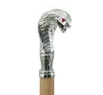 Elegant cobra snake head walking stick for men and women | Made in Italy collectible and formal walking stick, dandy for older gentlemen | Handcrafted by CAVAGNINI