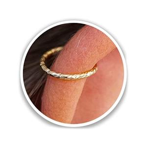 Gold Cartilage Earrings For Women - Thin Small 20 Gauge 8mm Helix Piercing Jewelry - 14k Gold Filled Cartilage Earring Hoop Ring - Gift Ready