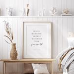 Coco Chanel Quote | Inspirational Print | Beauty begins the moment you decide to be yourself | Positive Wall Art | Poster Gift | UNFRAMED