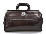 Leather doctor bag medical bag handbag ladies men leatherbag vintage medical bag retro doctor bag made in Italy luxury bag weekender dark brown