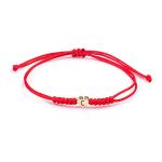 Initial Bracelets for Women Men Initial C Heart Letter Charm Bracelets Handmade Adjustable Rope Bracelets for Teen Girls Boy Mom Birthday Gifts (red, C)