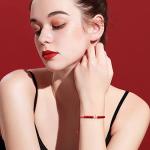 Initial Bracelets for Women Men Initial C Heart Letter Charm Bracelets Handmade Adjustable Rope Bracelets for Teen Girls Boy Mom Birthday Gifts (red, C)