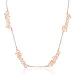 Personalised Multiple Name Necklace Family Pendants | Available in Silver, Gold or Rose Gold | Choose up to 4 names | The Perfect Handmade Gift (925 Sterling Silver)