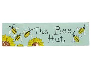 Personalised Wooden Bee Hive Garden Sign | Bee House Plaque | Honey For Sale Sign | Flower Garden