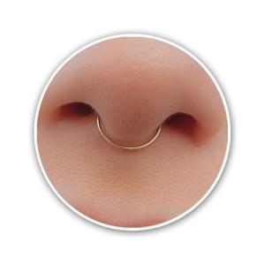14k Gold Filled Septum Nose Ring – Thin 24G Dainty Gold Septum Hoop for Women – Tiny 7–8mm Seamless Gold Nose Piercing Jewellery – Comfortable Hypoallergenic Gold Jewellery Hoop