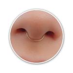 14k Gold Filled Septum Nose Ring – Thin 24G Dainty Gold Septum Hoop for Women – Tiny 7–8mm Seamless Gold Nose Piercing Jewellery – Comfortable Hypoallergenic Gold Jewellery Hoop