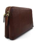 Leather clutch brown leather zipped bag big leather clutch zipper pouch leather zipper pouch leather clutch zipper clutch bag handbag