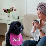 Fully personalized dog slobber bib | bandana | scarf - comfortable & elegant - suitable for all breeds & ages - custom bespoke made - stylish dog clothing