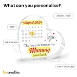 Beecreative Personalised Mummy Gift - Day You Became My Mummy Gift from Daughter Son Baby, Mothers Day Birthday Gifts for Mum Mummy From Child, Love You Mummy, With Grey Bag