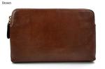 Leather clutch brown leather zipped bag big leather clutch zipper pouch leather zipper pouch leather clutch zipper clutch bag handbag