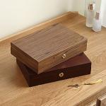 HHMRTYDG Makeup case Organizer Large Wooden Jewelry Box Velvet Necklace Earrings Watch Storage Box Jewelry Storage Box
