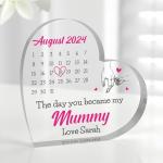 Beecreative Personalised Mummy Gift - Day You Became My Mummy Gift from Daughter Son Baby, Mothers Day Birthday Gifts for Mum Mummy From Child, Love You Mummy, With Grey Bag