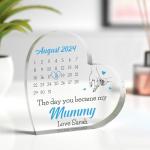 Beecreative Personalised Mummy Gift - Day You Became My Mummy Gift from Daughter Son Baby, Mothers Day Birthday Gifts for Mum Mummy From Child, Love You Mummy, With Grey Bag