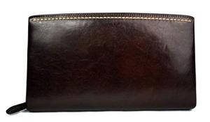Leather clutch leather zipped bag big leather clutch zipper pouch leather zipper pouch dark brown leather clutch zipper clutch bag handbag