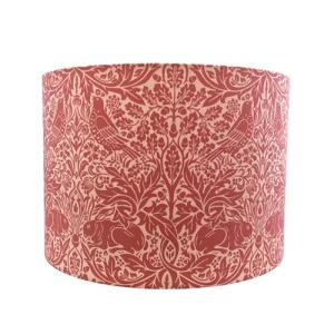 Handmade Lampshade William Morris Brer Rabbit Red Cream Pink (Table/Floor, Medium (30cm Diameter))