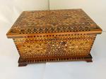 Thuja wood jewelry box lockable wooden chest with two levels jewelry storage box wooden box with a mirror