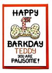 Barkday Card For Dog 1st Birthday, Personalised Dog Birthday Card For Fur Baby, Barkday card, Family Pet
