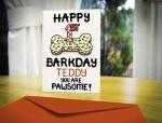 Barkday Card For Dog 1st Birthday, Personalised Dog Birthday Card For Fur Baby, Barkday card, Family Pet