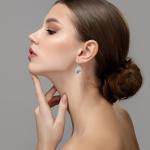 Forget Me Not Earrings Pressed Flower Earrings Embossed Teardrop Earrings Silver Earrings for Women Dangle Earrings Personalized Handmade Earrings