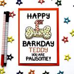 Barkday Card For Dog 1st Birthday, Personalised Dog Birthday Card For Fur Baby, Barkday card, Family Pet