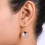 Gempires Natural Rose Quartz Pear Dangle Earring Crystal Jewelry Handmade Boho Earring For Women Handmade Gemstone Earrings Gifts.