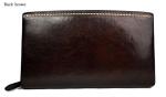 Leather clutch leather zipped bag big leather clutch zipper pouch leather zipper pouch dark brown leather clutch zipper clutch bag handbag