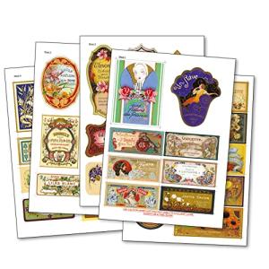 Vintage Perfume Bottle & Toiletries Labels 40 DIY Decoupage retro STICKERS