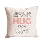 Manta Makes Personalised cushion contains a hug from peach | gift for mothers day birthday or christmas from son or daughter | presents for friend her women | best Mother Mam Mammy | distance love