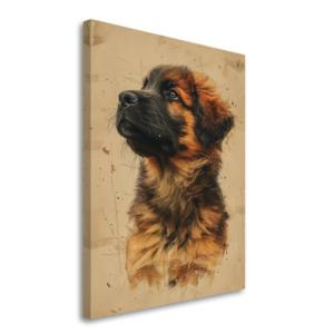 Estrela Mountain Dog Painted Illustration Art Print - Canine Portrait, Vibrant Detailing, Home Decor, Pet Lovers, Collectible Art